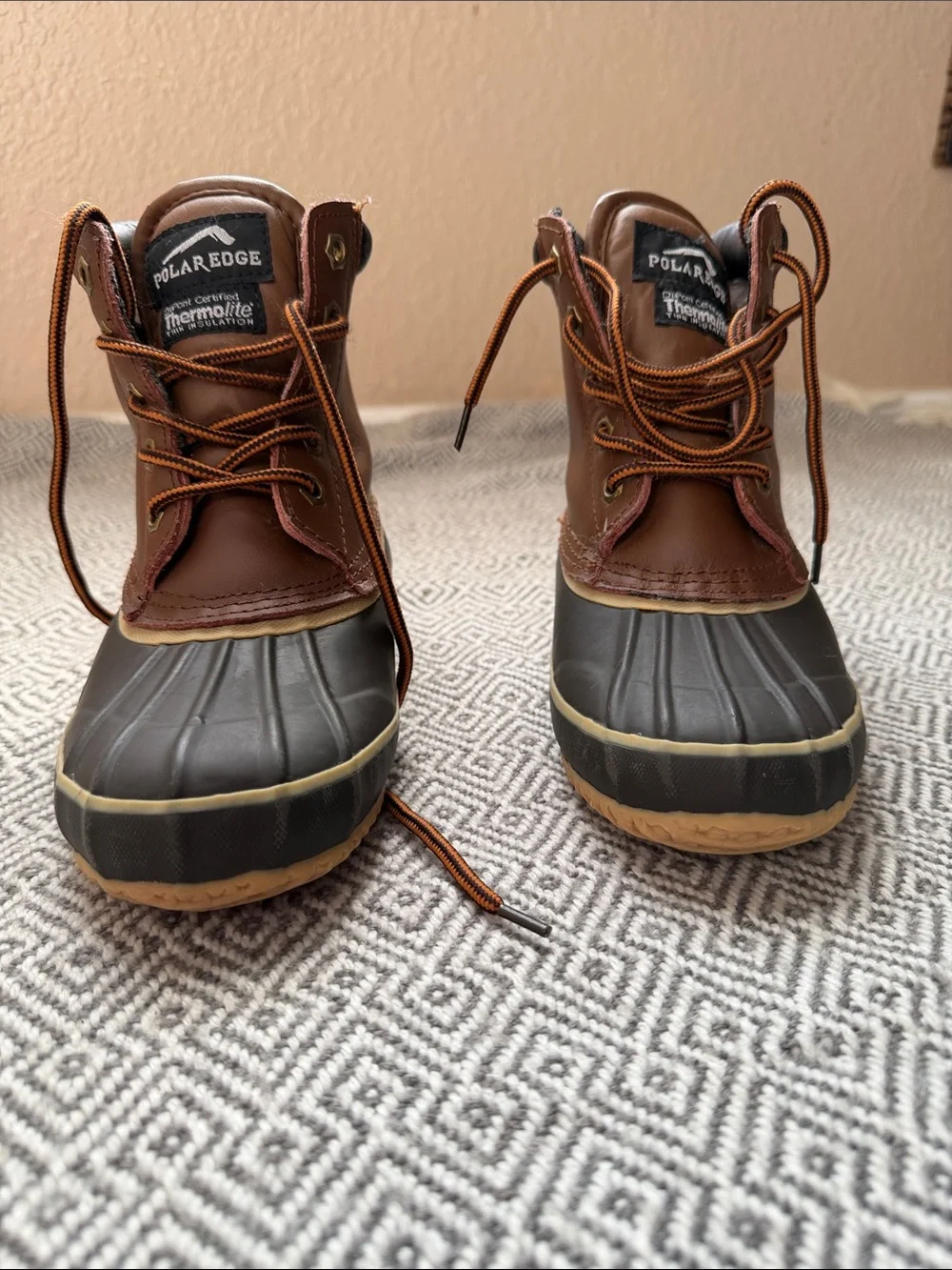 Kids Brown Waterproof Rain & Snow Boots